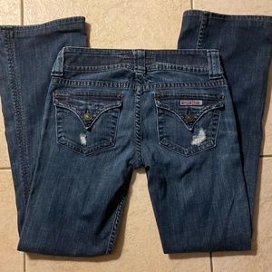Hudson Distressed Flap Pocket Denim Jeans 27